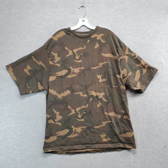 Yeezy Season‎ 1 x Adidas Men Shirt Medium Brown Camo Short Sleeve Tee